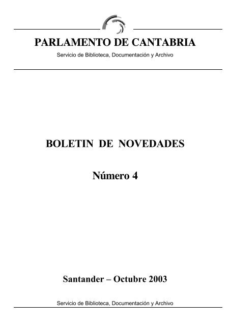 Autores y obras anónimas ES - Parlamento de Cantabria