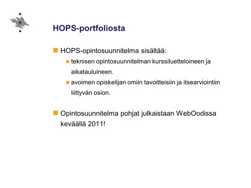 HOPS ja opintojen suunnittelu