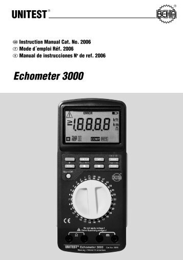 Echometer Model D Manual Echometer Model D Manual