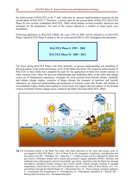 BALTEX Phase II 2003 â 2012. Science Framework and ...