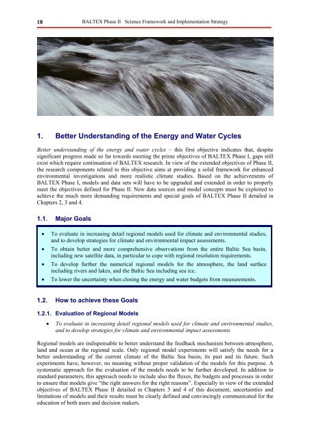 BALTEX Phase II 2003 â 2012. Science Framework and ...