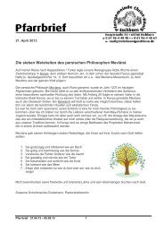 Pfarrbrief 21.April 13 - Pfarrgemeinde Christ-KÃ¶nig Eschborn