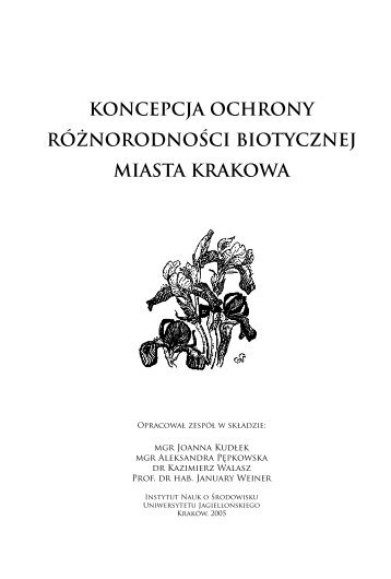 koncepcja ochrony rÃ³Å¼norodnoÅci biotycznej miasta krakowa