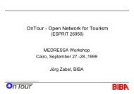 OnTour - Open Network for Tourism - BIBA