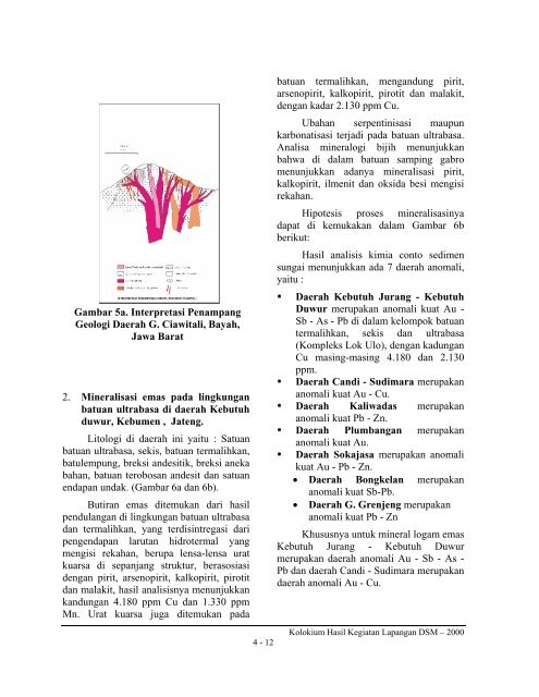 Hasil Eksplorasi Logam di Jalur Busur Magmatik Sunda-Banda ...