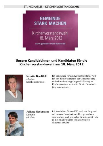 Unsere Kandidatinnen und Kandidaten für die ... - St. Marienberg