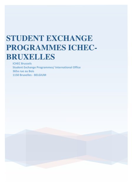 student exchange programmes ichec- bruxelles - USC Marshall