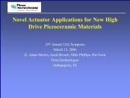 Novel Actuator Applications for New High Drive Piezoceramic ...