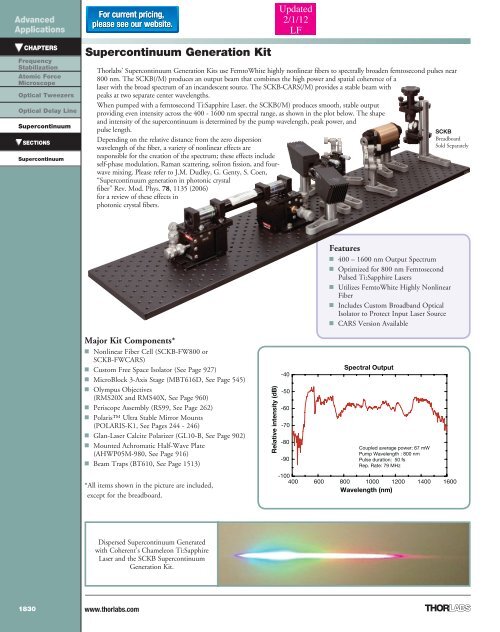 Catalog Page Thorlabs