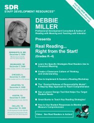 debbie miller - Staff Development Resources