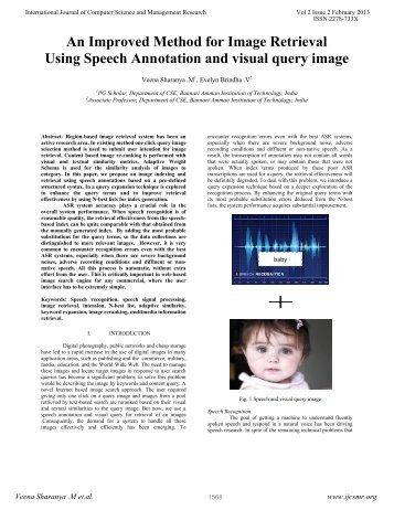 An Improved Method for Image Retrieval Using Speech ... - ijcsmr
