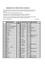 Modellplan-Archiv Walter Wolf der IG Albatros