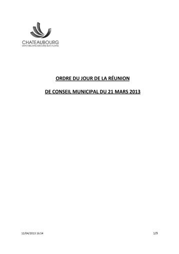 DÃ©cisions CM 21 mars 2013 - Chateaubourg