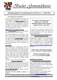 Gemeindekurier 7 v. 09.07.2013 - Buch am Wald