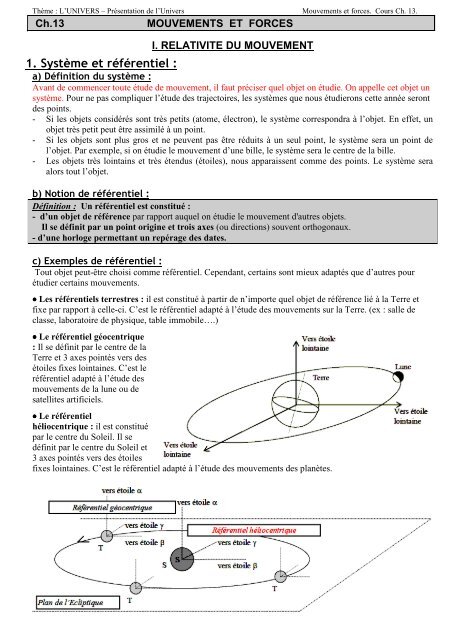 Ch13 Mouvements Et Forces