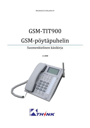 TIT-900 kÃƒÂ¤sikirja - Microdata Finland Oy