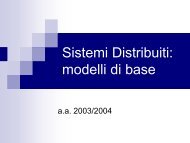 Sistemi Distribuiti: modelli di base