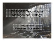 DOE ORR Groundwater Management Strategy - DOE Oak Ridge ...