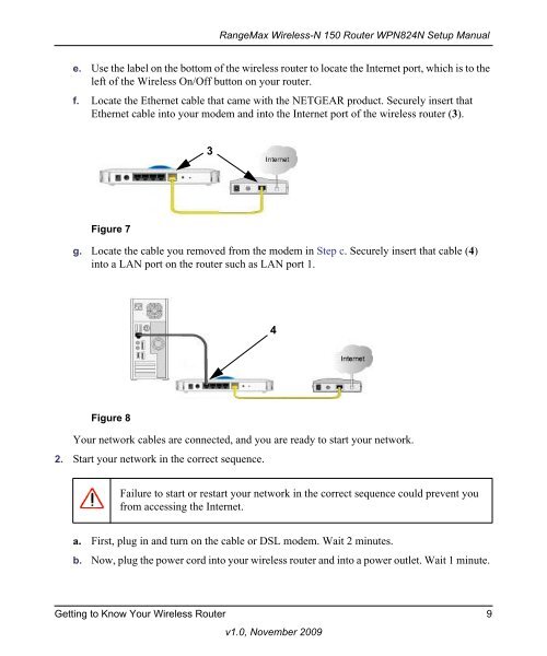 RangeMax Wireless-N 150 Router Setup Manual - netgear