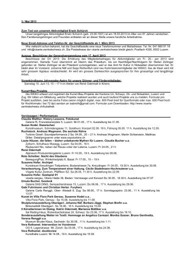 agenda | mai 2013 (pdf) - visarte-zentralschweiz