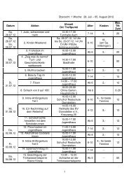 Sommerferienprogramm 2012