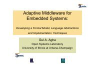 Adaptive Middleware for Embedded Systems: