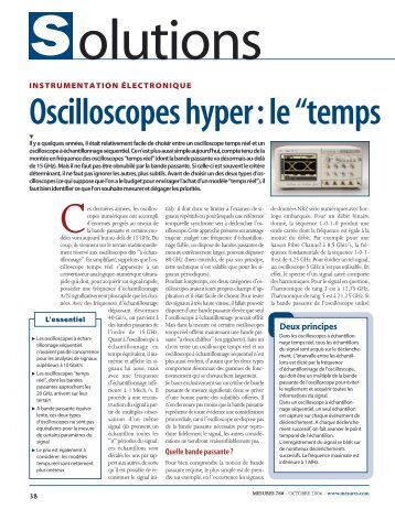 Oscilloscopes hyper : le âtemps rÃ©elâ fait de son - Mesures