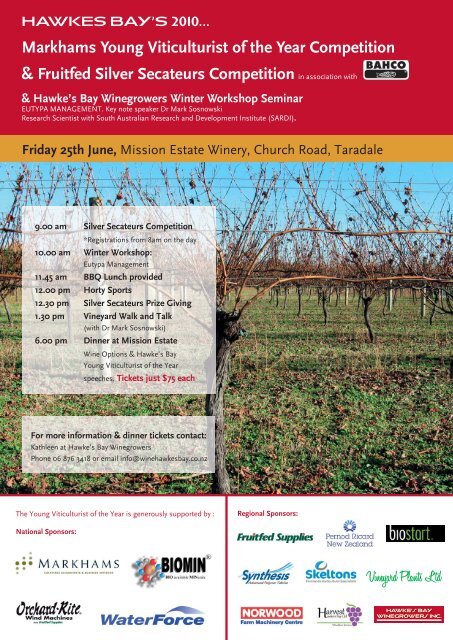 Hawkes Bay Winegrowers Booklet