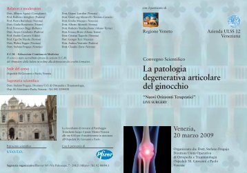 La patologia degenerativa articolare del ginocchio - Azienda Ulss ...