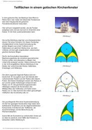 Teilflächen in einem gotischen Kirchenfenster - Mathe-Material