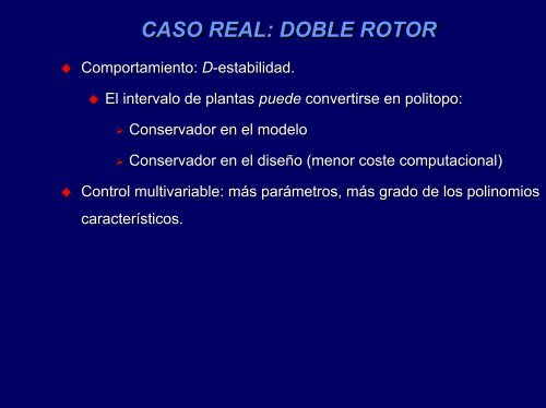 El Control Robusto y el espacio de parÃ¡metros