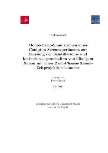 Monte-Carlo-Simulationen eines Compton-Streuexperiments zur ...