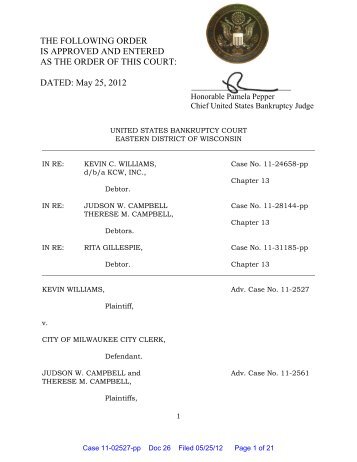 Williams v. City of Milwaukee City Clerk - Eastern District of Wisconsin