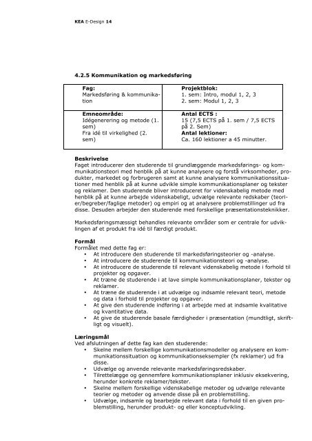 Download studieordning - KEA