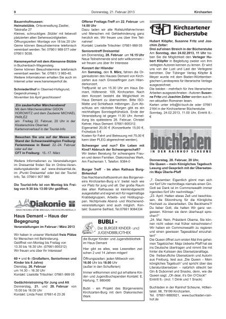 Amtsblatt der Gemeinde - Gemeinde Kirchzarten