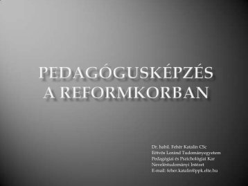 VI. Képzés és Gyakorlat Nemzetközi ... - Dr. Fehér Katalin