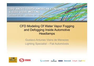 CFD Modeling Of Water Vapor Fogging and Defogging ... - ESSS