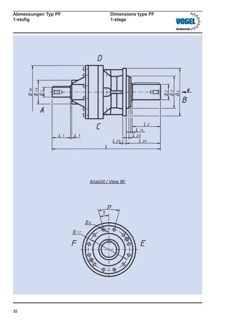 Planetengetriebe Planetary gearboxes - Vogel Antriebstechnik