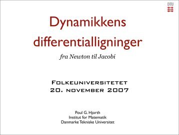 Dynamikkens differentialligninger