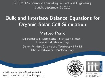 Bulk and Interface Balance Equations for Organic Solar Cell ...