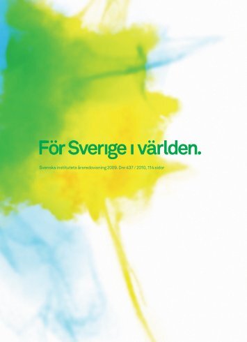 Ãrsredovisning 2009 - Svenska institutet