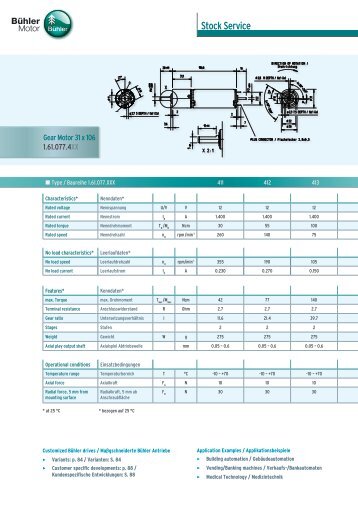 Stock Service - Bühler Motor