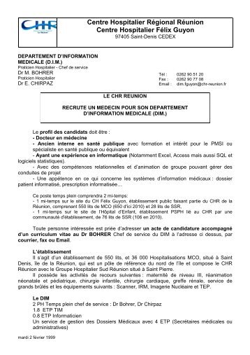 appel Ã  candidatures v2009 - DÃ©partement d'information mÃ©dicale