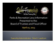 2013 Parks Levy Presentation - Delhi Township