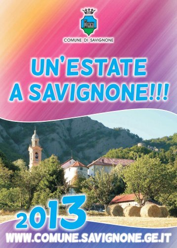 scarica il calendario delle manifestazioni estate 2013 - Eventi e sagre