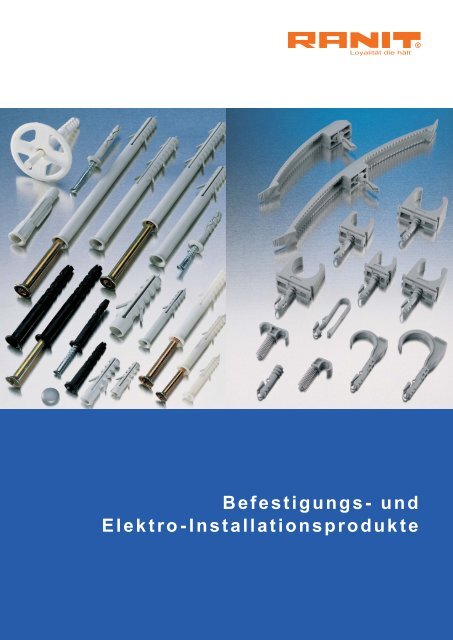 Übersichtskatalog 2011 (pdf) - RANIT Befestigungstechnik GmbH