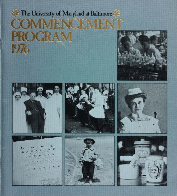 University of Maryland at Baltimore : Commencement Program, 1976