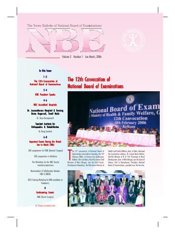 NBE Bulletin Pgs Jan 4 - National Board Of Examination