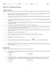 Unit 2 Energy And Momentum Classconnect