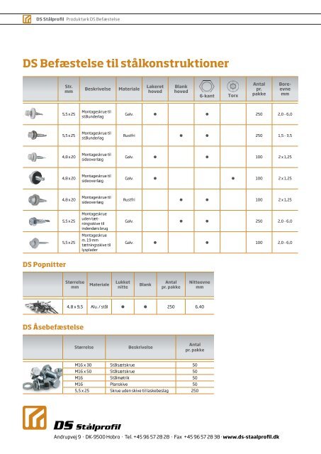 Print produktark - DS StÃ¥lprofil